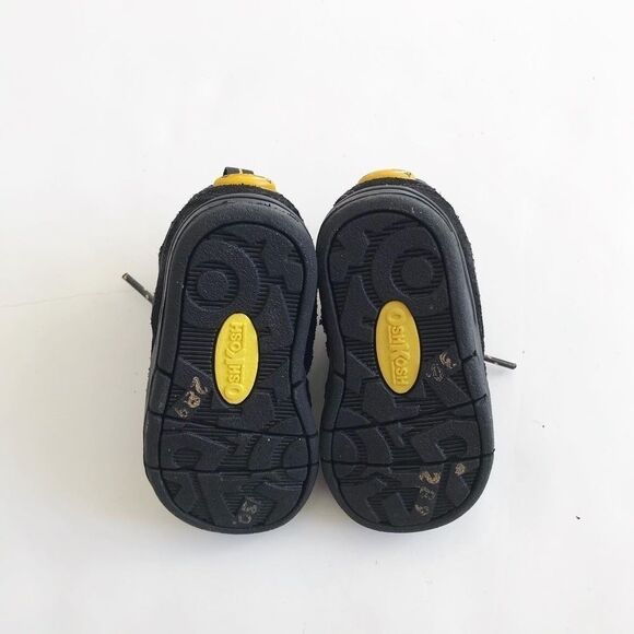 Oshkosh black leather lace up shoes EUC size 3 - Picture 7 of 7